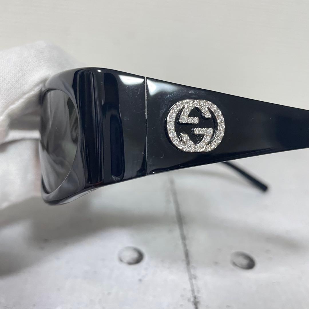GUCCI グッチ　サングラス GGロゴ　インターロッキング ラインストーン 黒