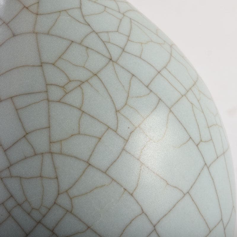 人間国宝　弓野窯　中島宏造　青磁　徳利　共箱　V　9154