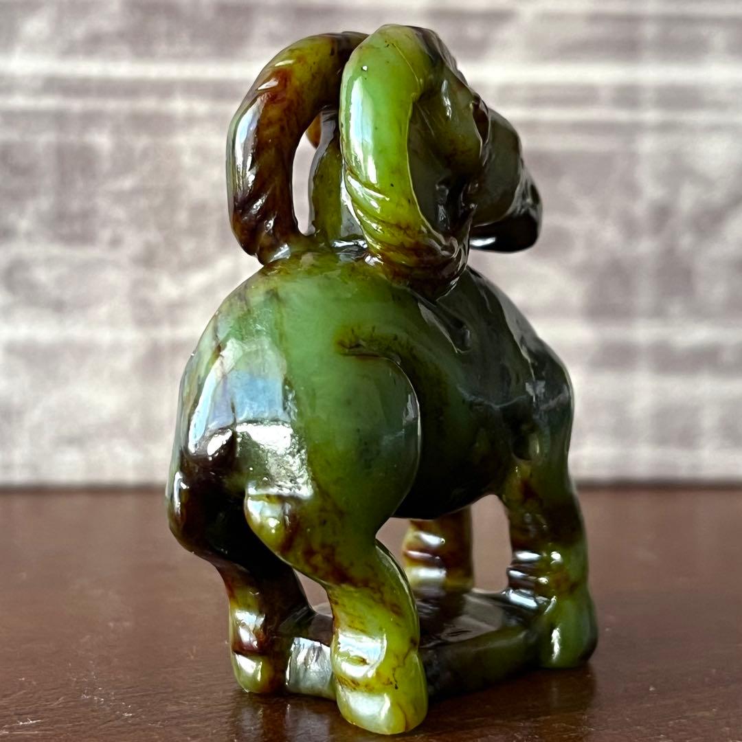 高品質 和田玉 碧玉 古翡翠 彫刻 羊 ネフライト 軟玉 アンティーク 希少品