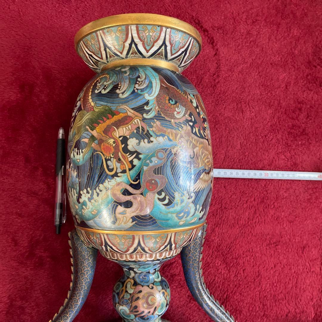 双龍、飛虎➖法蜋彩絵花瓶