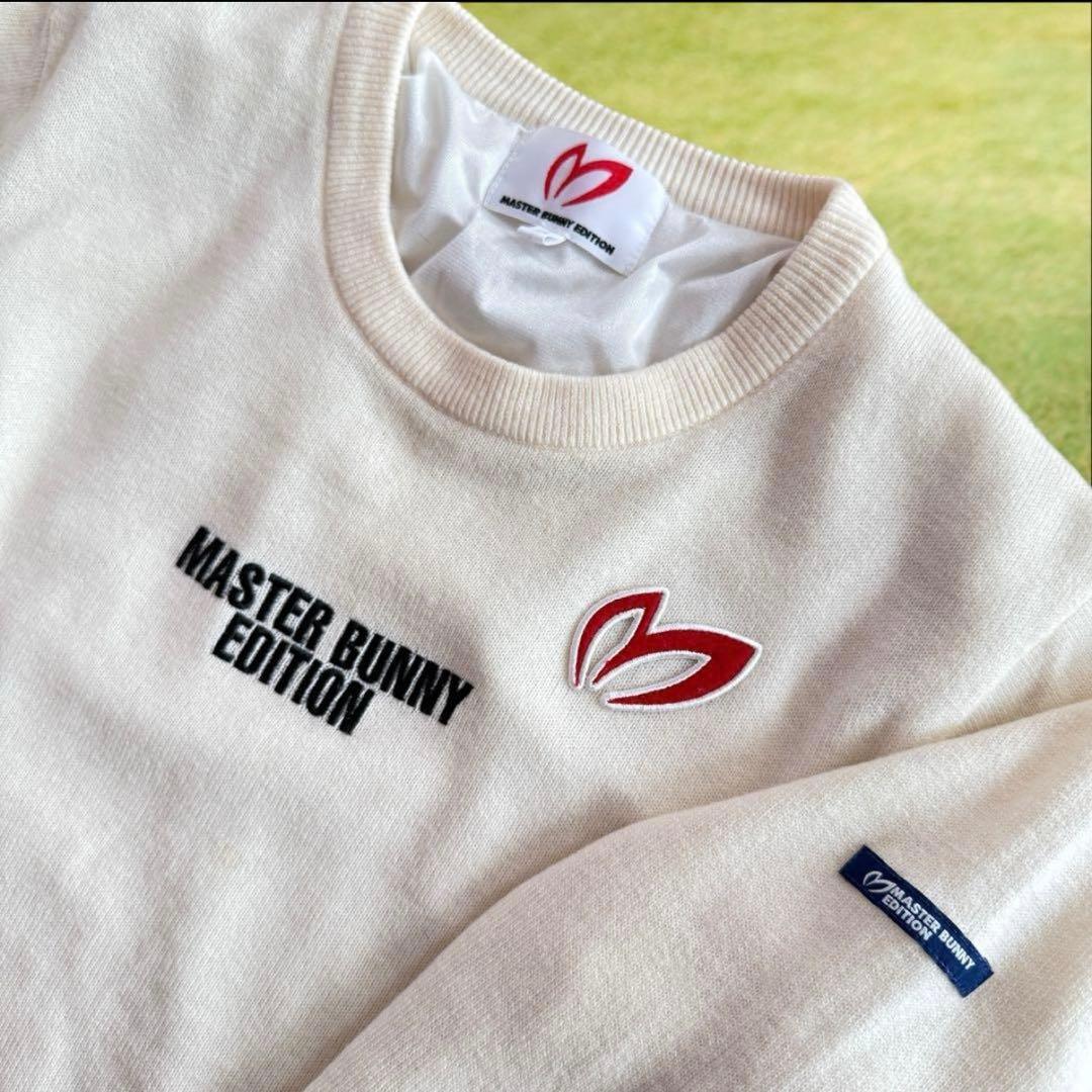 カシミヤ素材　蓄熱　防寒裏地　マスターバニー　ニット　オフホワイト　S〜M相当