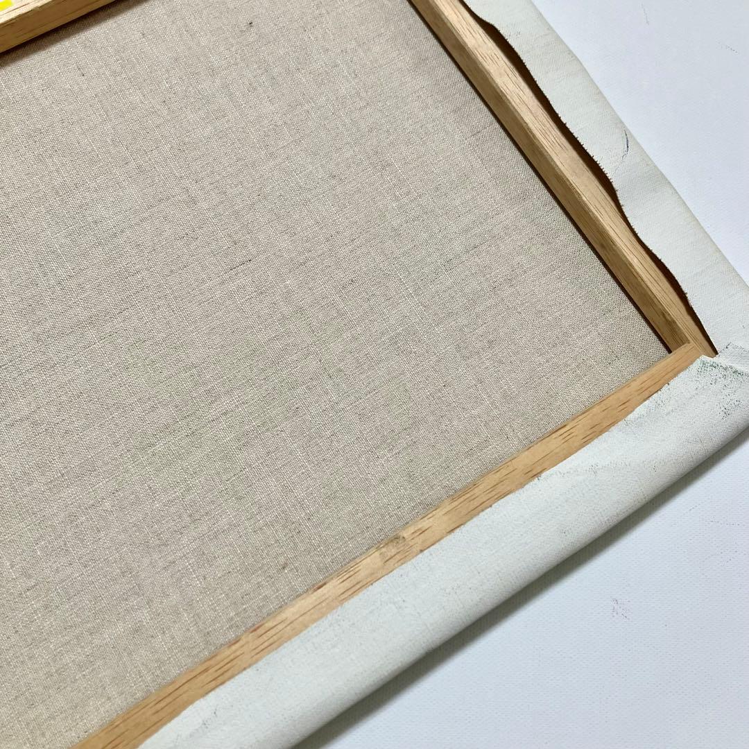 油彩画 :雪解けの春　山と川の風景＊絵画　原画　油絵　風景画　冬