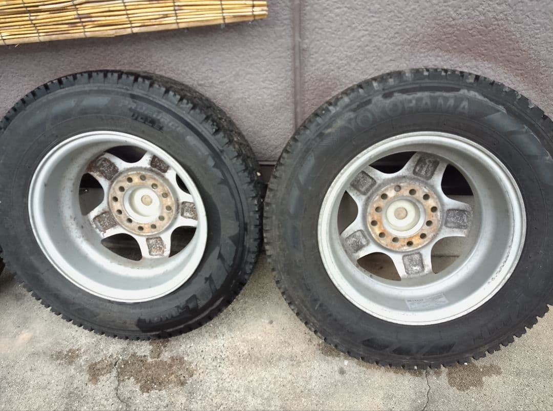 145R12 6PR LT・スタッドレスタイヤ・アルミホイール・2本のみ・1/2