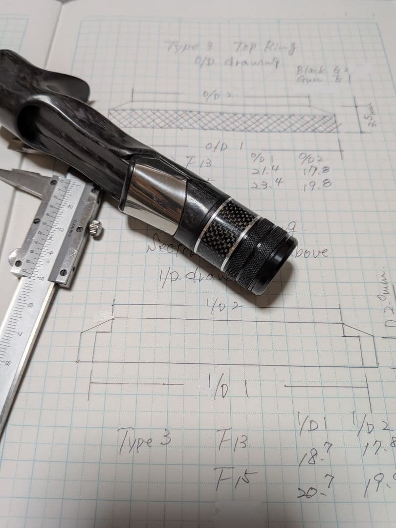 ロッドビルド用 富士工業 THC 技徳リールシート専用アルミパーツ