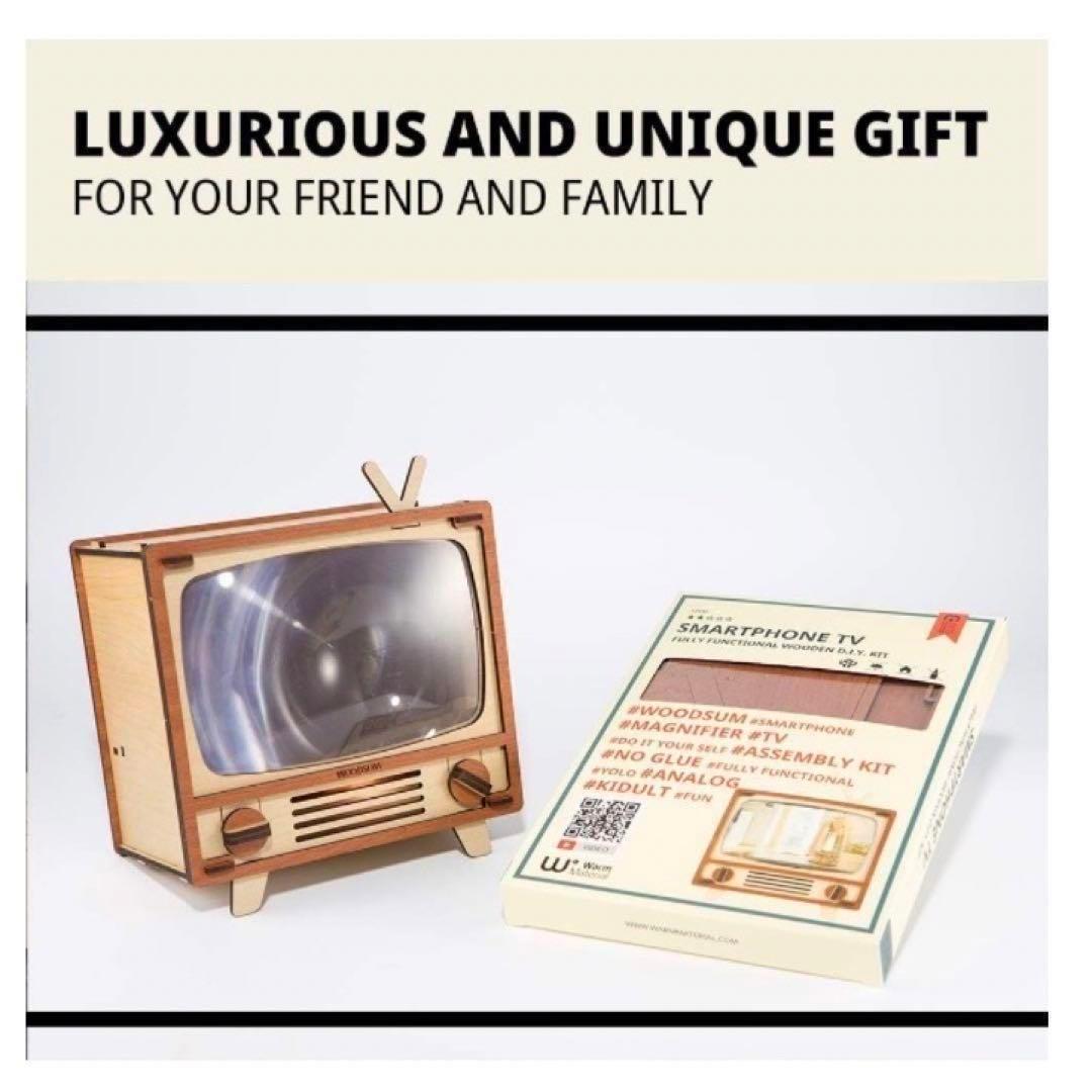 【新品未使用】パズル 完全機能木製3Dパズル スマホテレビ DIYキット 大人用