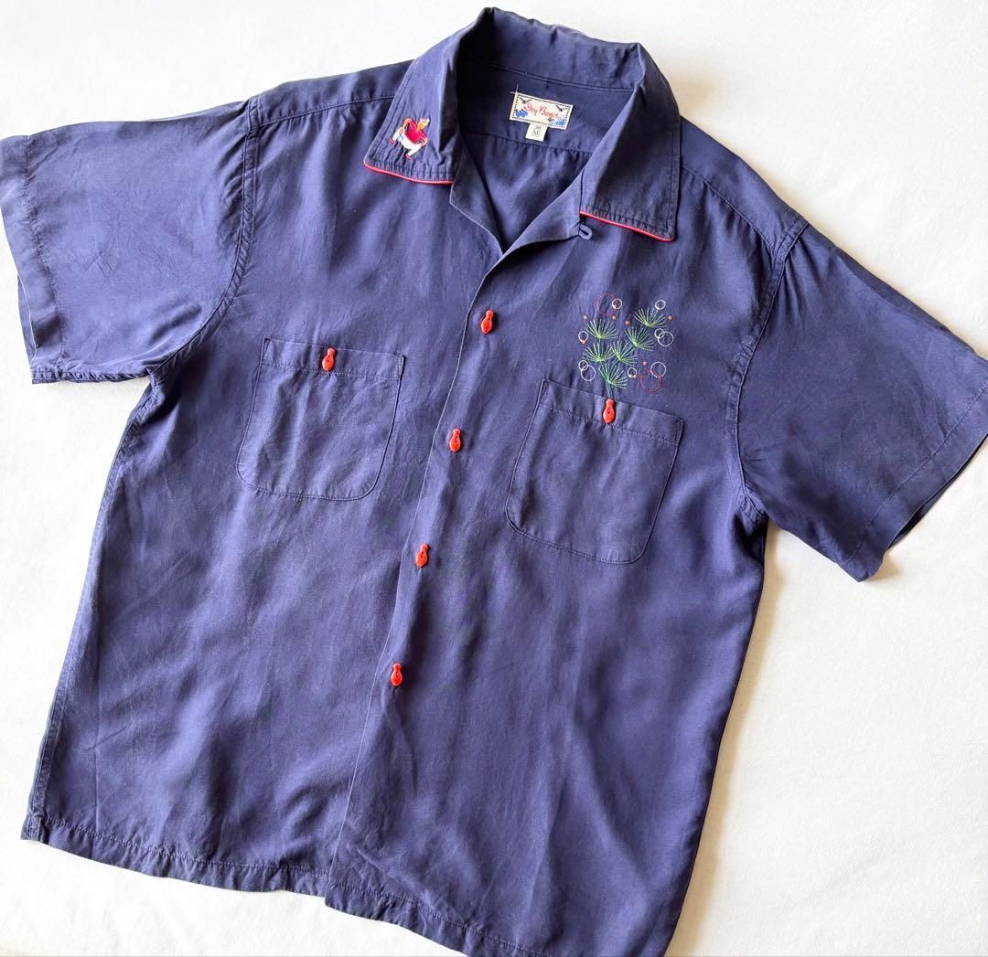 Dry Bones ボーリングシャツ 金魚 和柄 チェーンステッチ