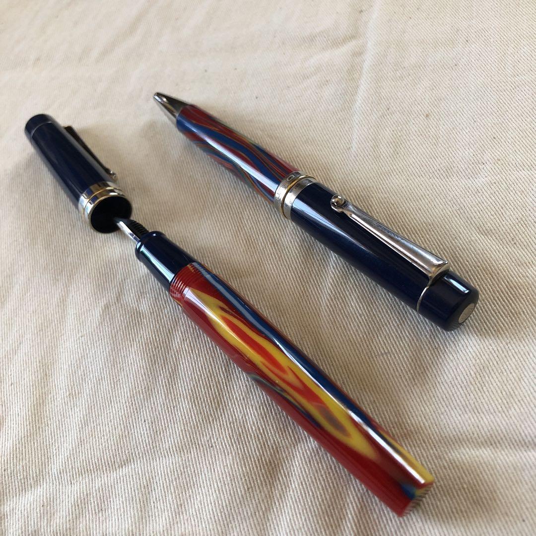 デルタ　ビンテージ　イルジオーネ　万年筆・ボールペンのセット