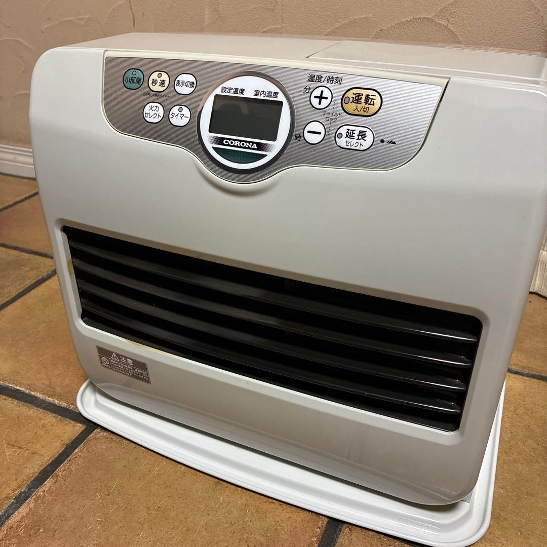 大部屋用　コロナ石油ファンヒーター　7.2ℓタンク　アイボリー系