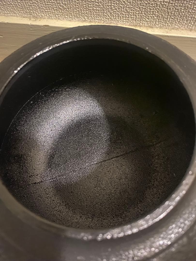 南部鉄器　茶の湯風炉釜・紅鉢竹紋　2.2L 箱付き