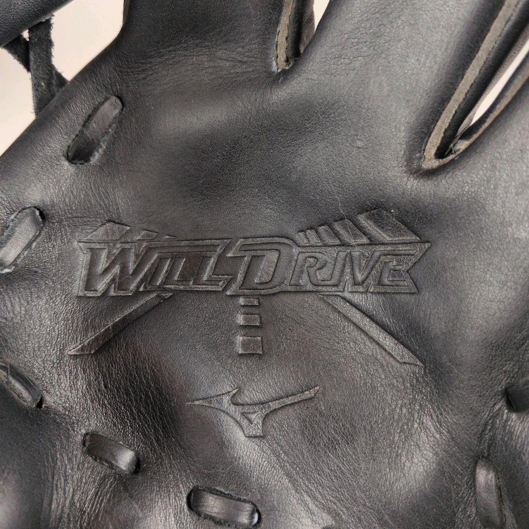 【美品】MIZUNO ミズノ WILLDRIVE 軟式グローブ 内野手用 黒×青