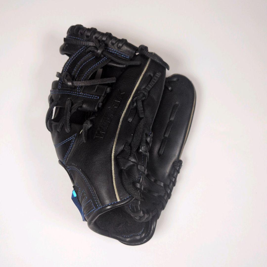 【美品】MIZUNO ミズノ WILLDRIVE 軟式グローブ 内野手用 黒×青