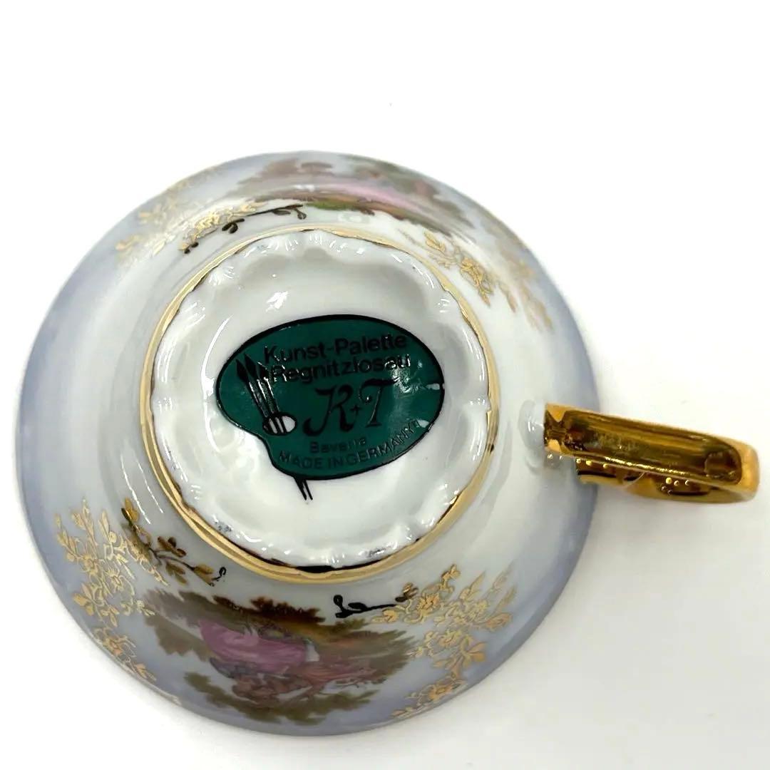 陶磁器　宮廷小花/ティーセット　15セット 花柄 金装飾