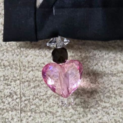 ハンドメイド ステンドグラスキルトタペストリー　猫とコスモス