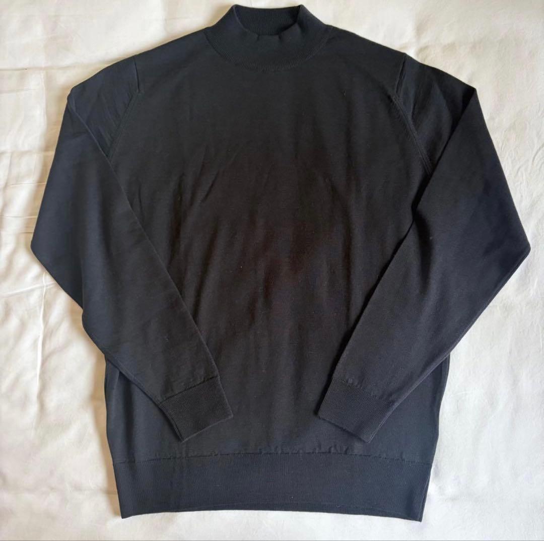 ジョンスメドレー 30G モックネック S ブラック