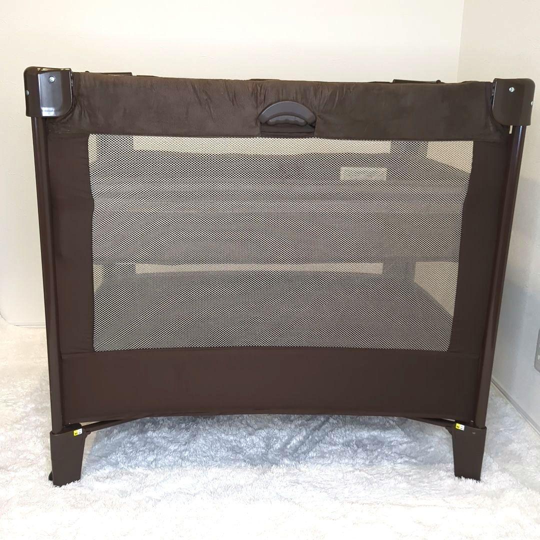 【美品】Aprica ココネルエアープラス ベビーベッド チョコレートブラウン