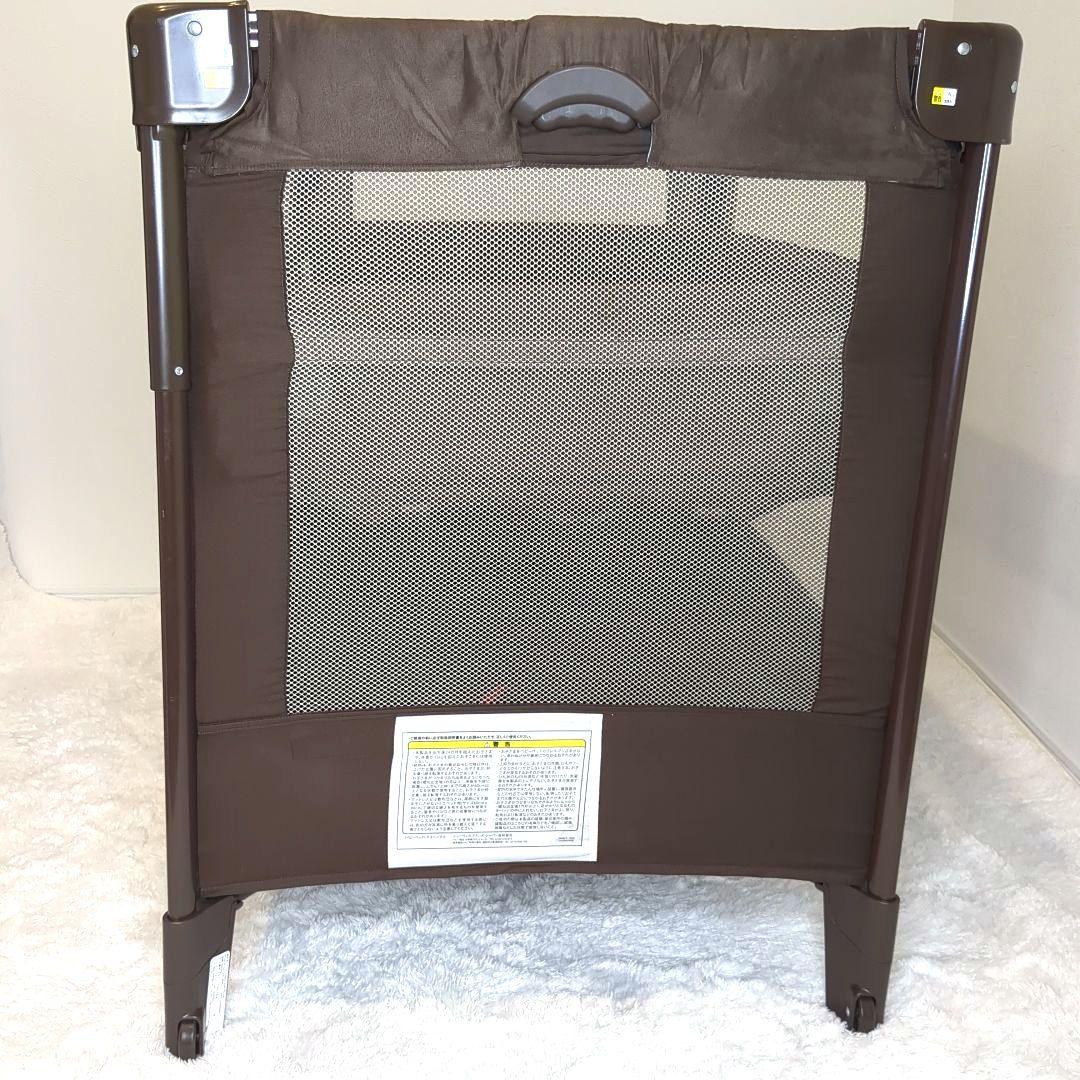 【美品】Aprica ココネルエアープラス ベビーベッド チョコレートブラウン