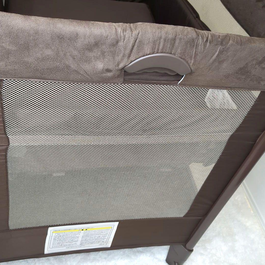 【美品】Aprica ココネルエアープラス ベビーベッド チョコレートブラウン