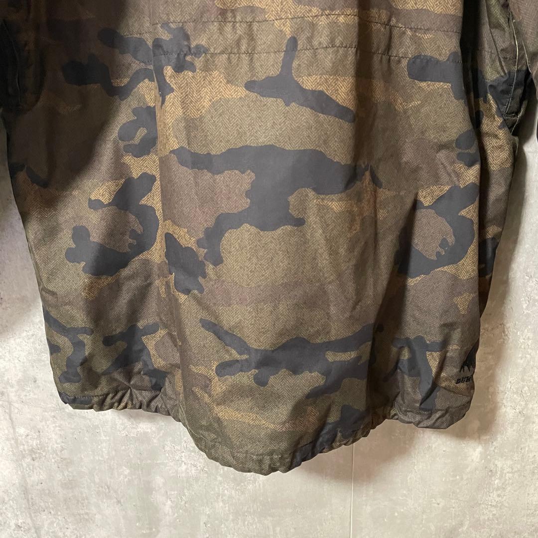 Burtonバートンスキーウェアスノーボードジャケットパーカーフード付き迷彩茶色