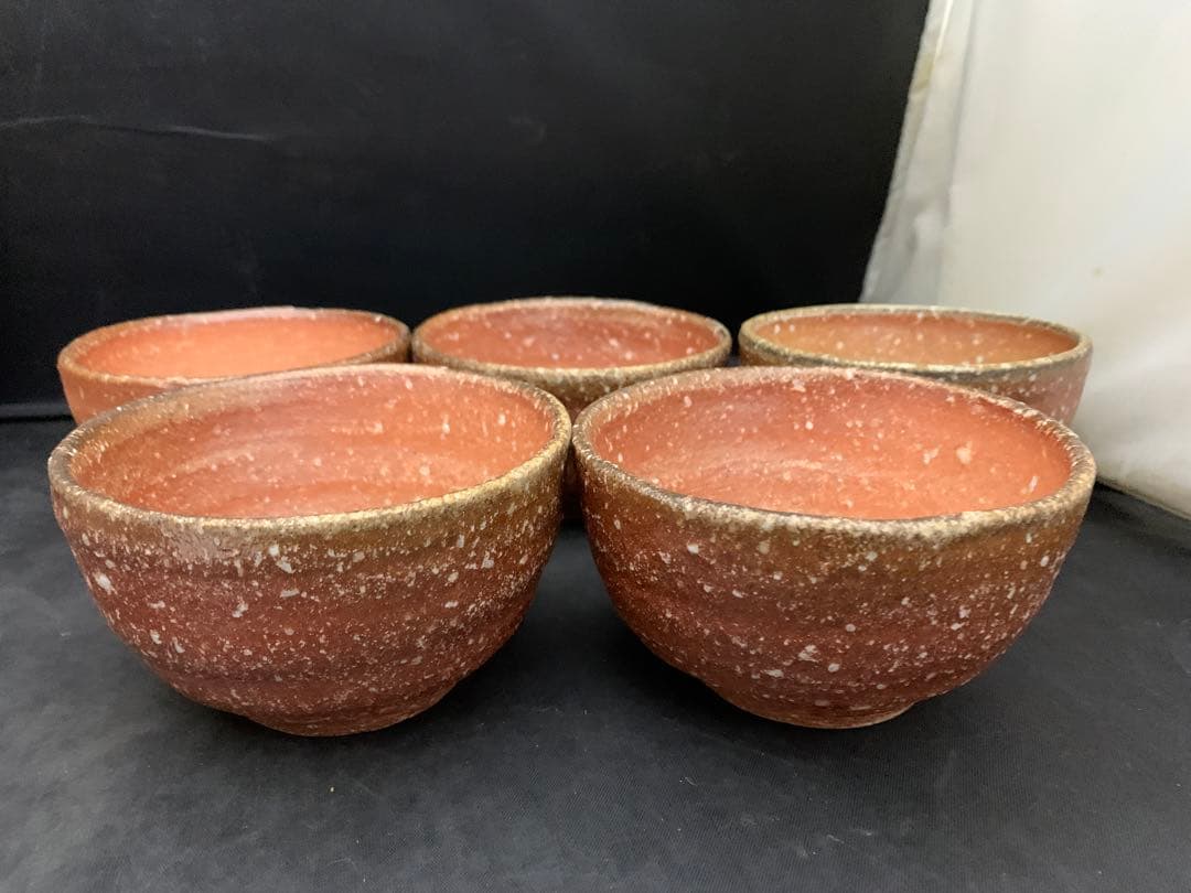 信楽焼　高橋春斎　小鉢　5客　栞共箱付