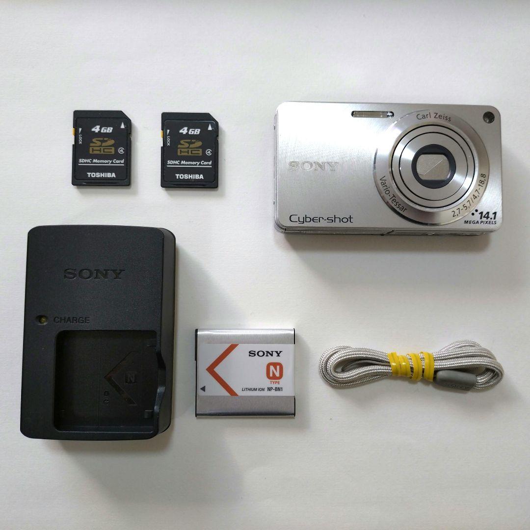 SONY Cyber-shot DSC-W350 シルバー 動作確認品 SD2枚
