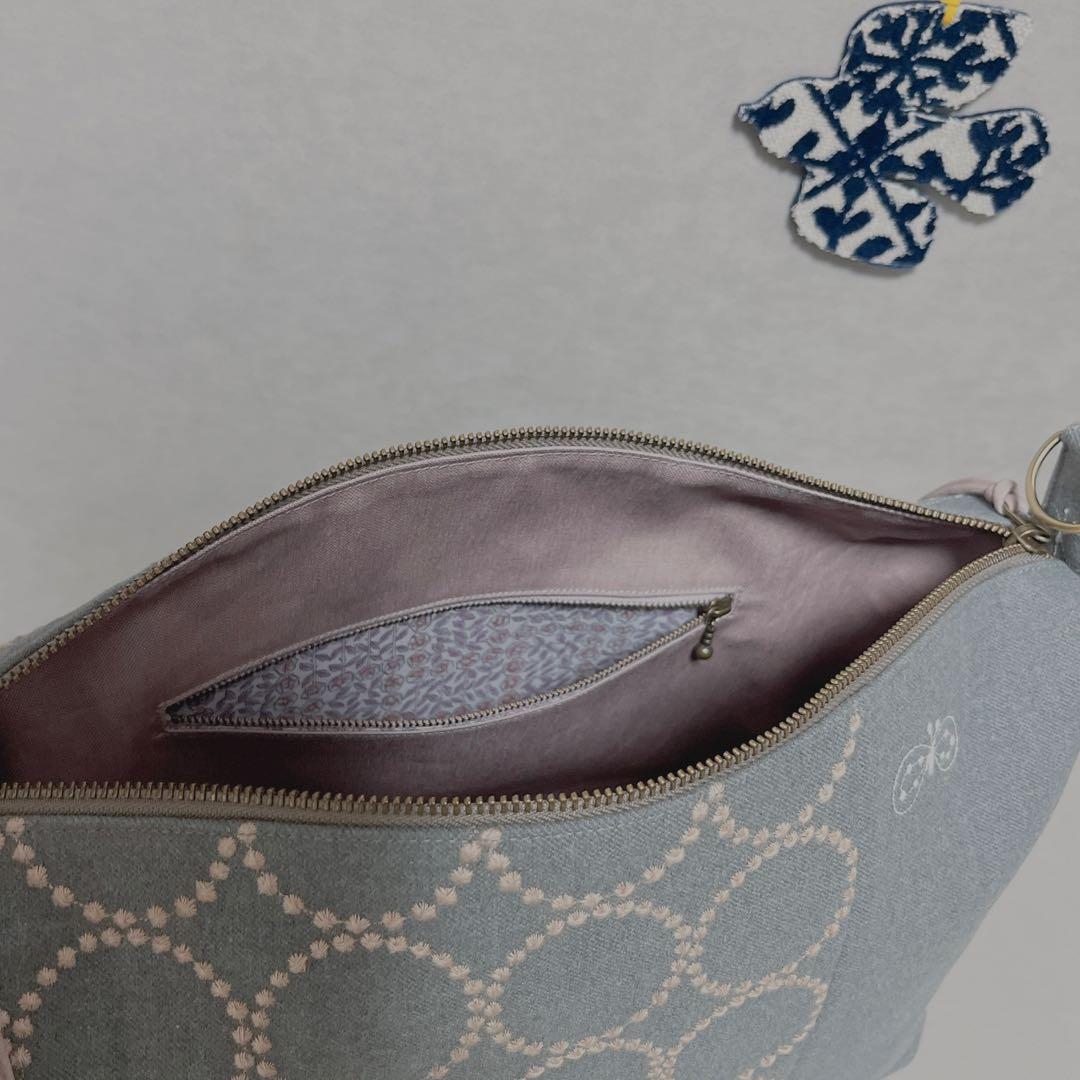 ハンドメイド　ミナペルホネン　クロスボディバッグ⑅︎◡̈︎*