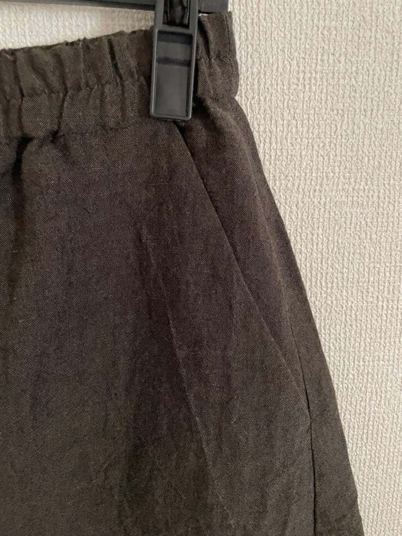 未使用定価3.3万円ロワズィールLOISIRバンブーリネンボトルシルエットパンツ