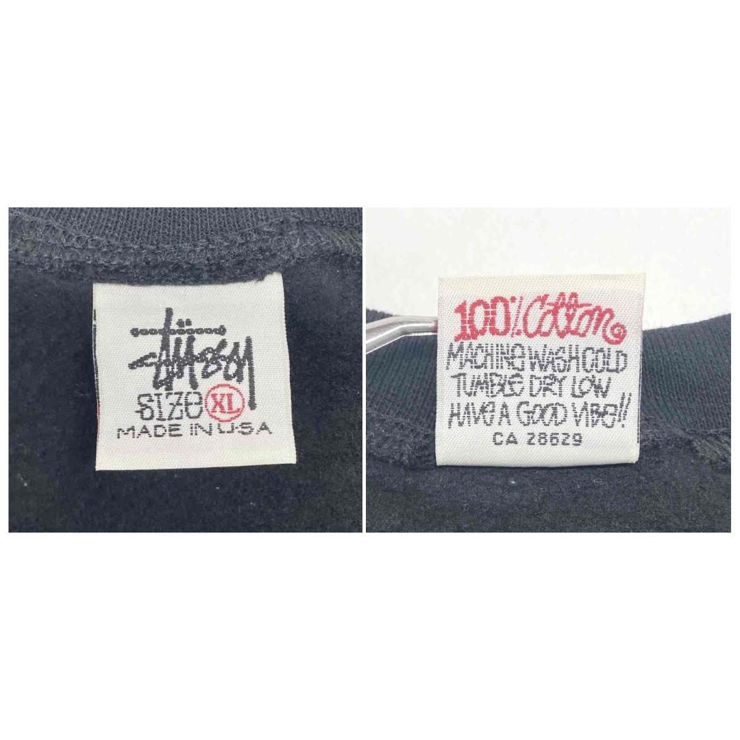 ステューシー シャドーマン スウェット USA製 90’s 古着 XL ブラック