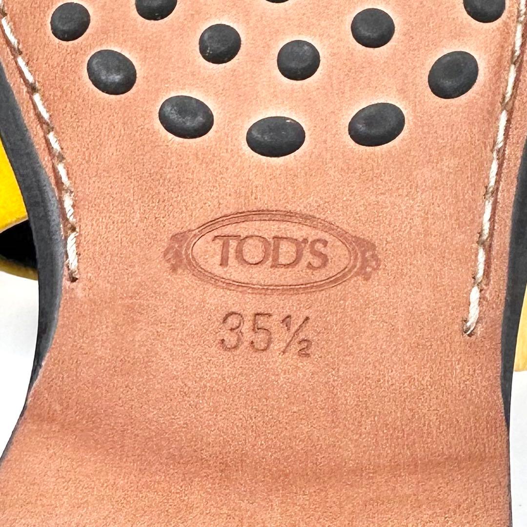 未使用✨TOD'S トッズ フラットサンダル パテントレザー イエロー 23cm