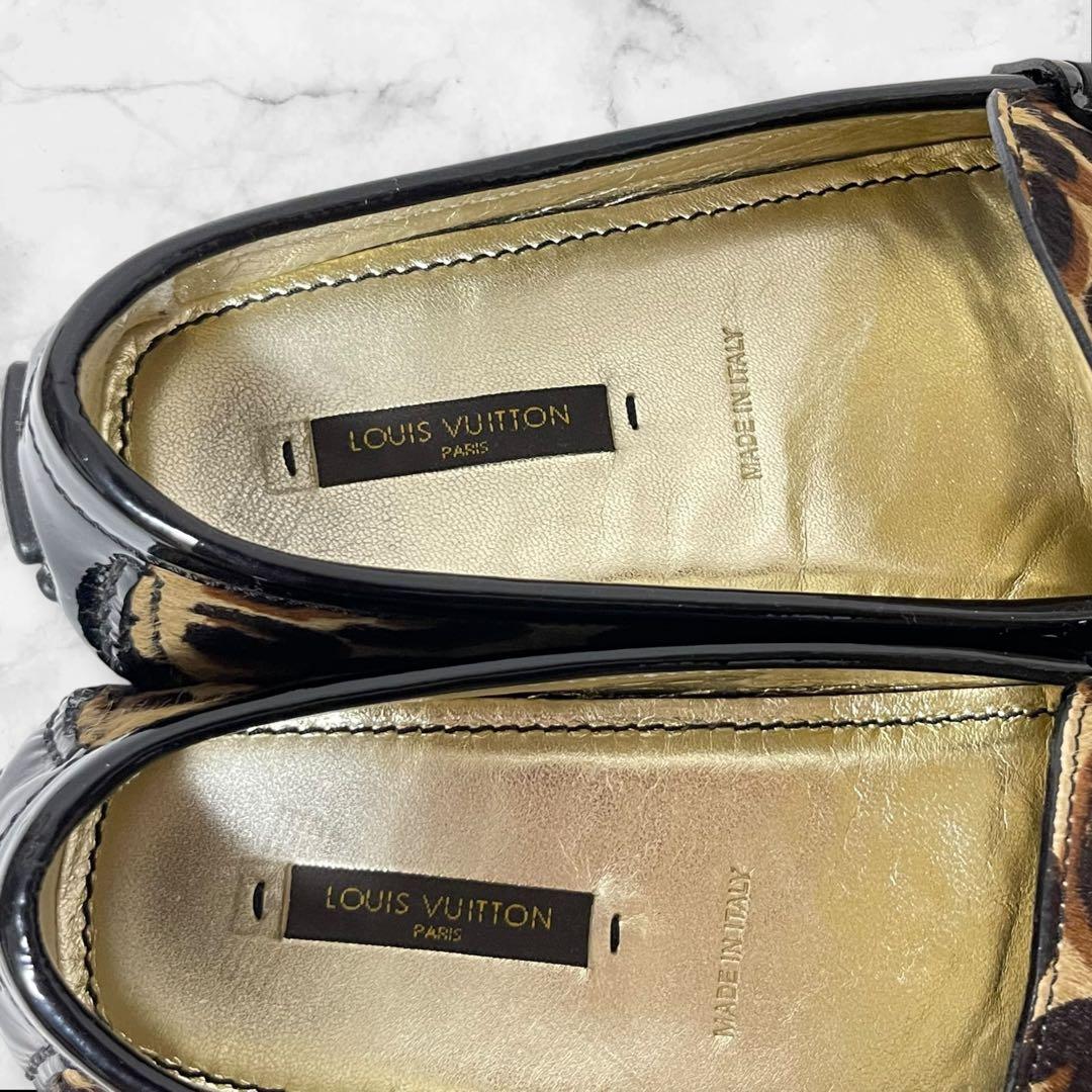 818　LOUIS VUITTON ヒョウ柄 ドライビングシューズ