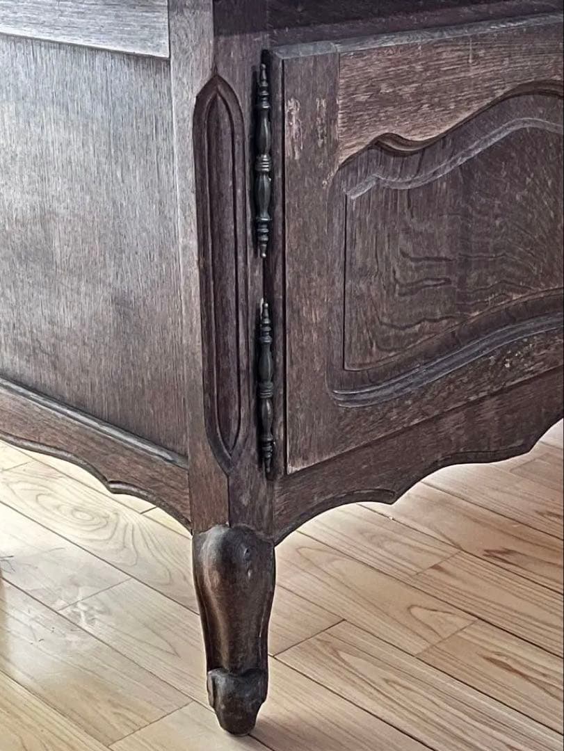 【美品】フランスアンティーク ルイ15世 オーク材の装飾家具 送料込[3295]