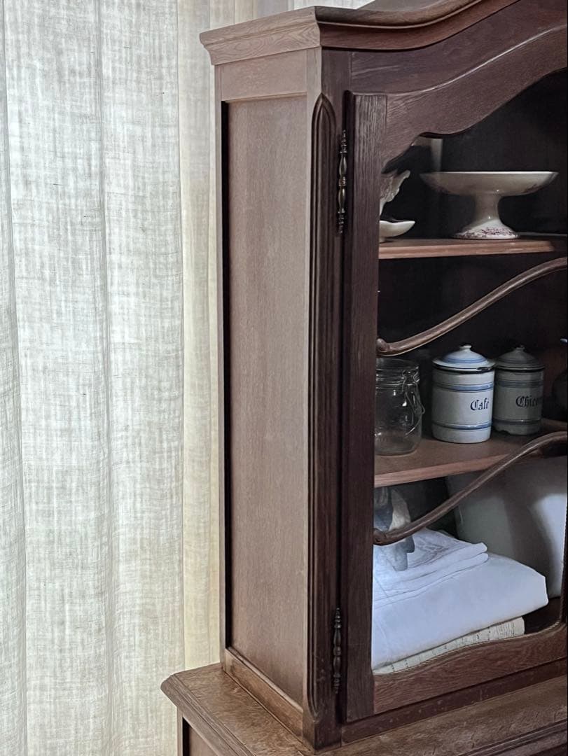 【美品】フランスアンティーク ルイ15世 オーク材の装飾家具 送料込[3295]