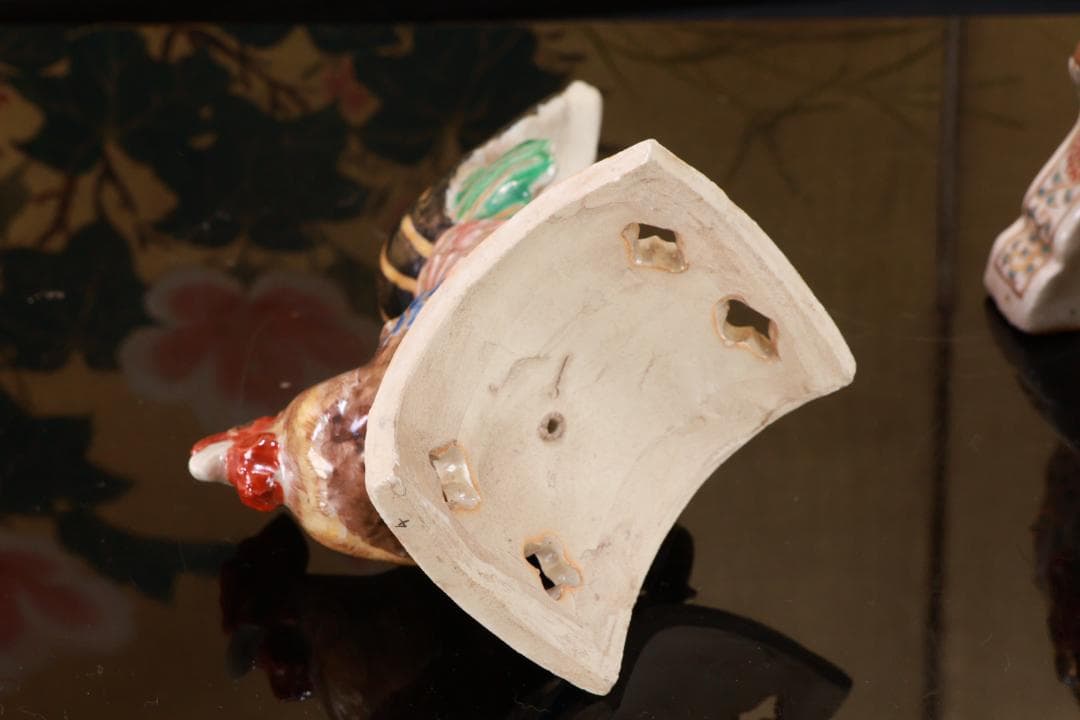 たかリン、仁清銘　京焼染錦　太鼓型　香炉　床飾　置物　野々村仁清　BE88