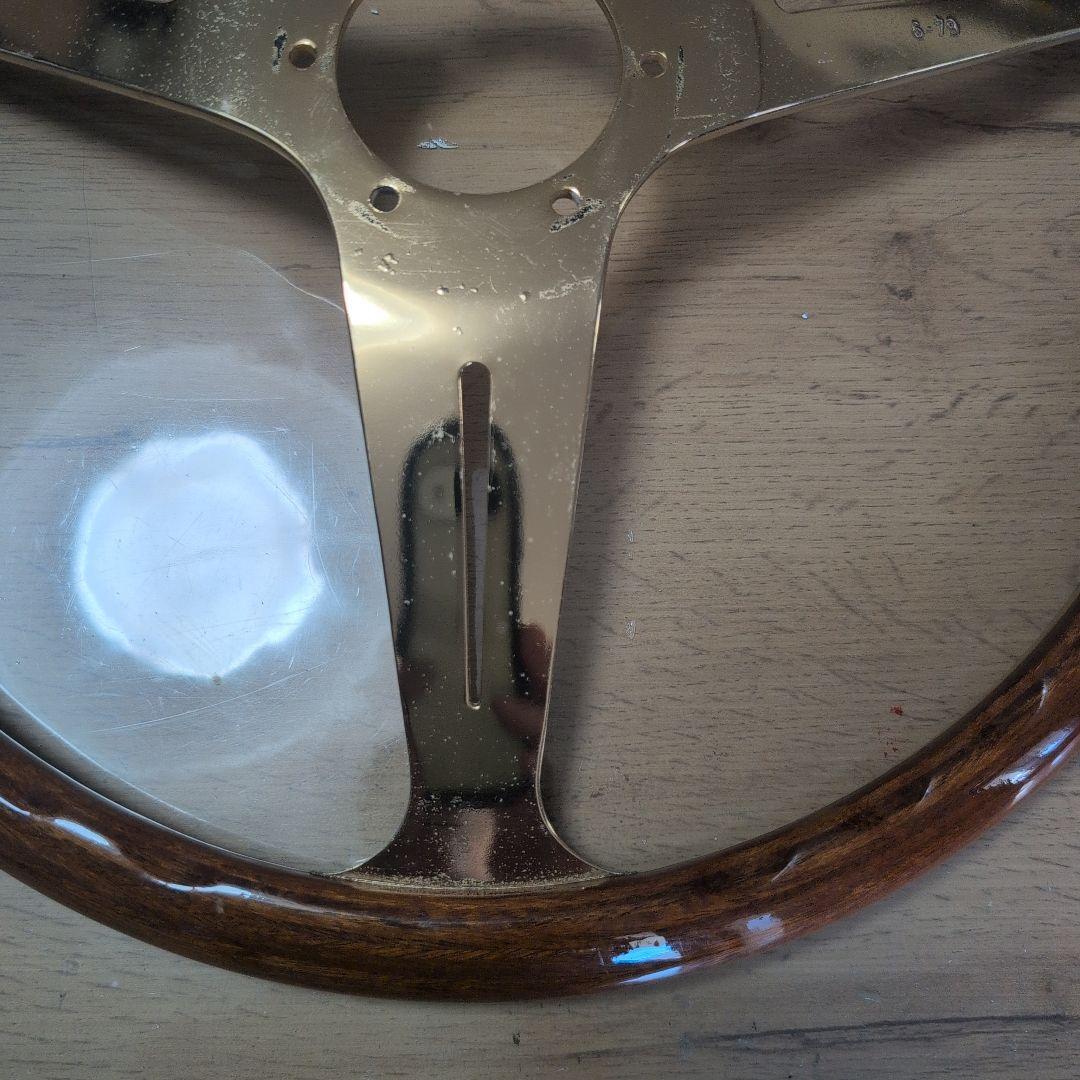 NARDI 当時物 ゴールド/ウッド ステアリングハンドル 38.5cm ！