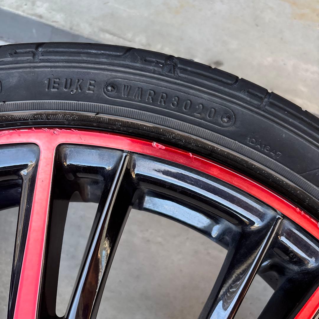 タイヤ　ホイール　ロクサーニ　マグナス　レッド　16インチ　100 4穴　+48