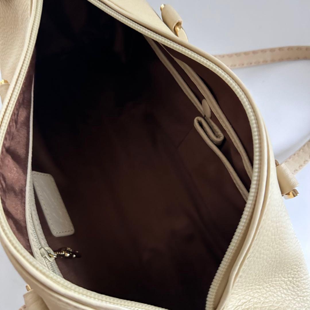 【使用感少ない】kitamura 元町 本革 肩掛け鞄 ハンドバッグ 上品