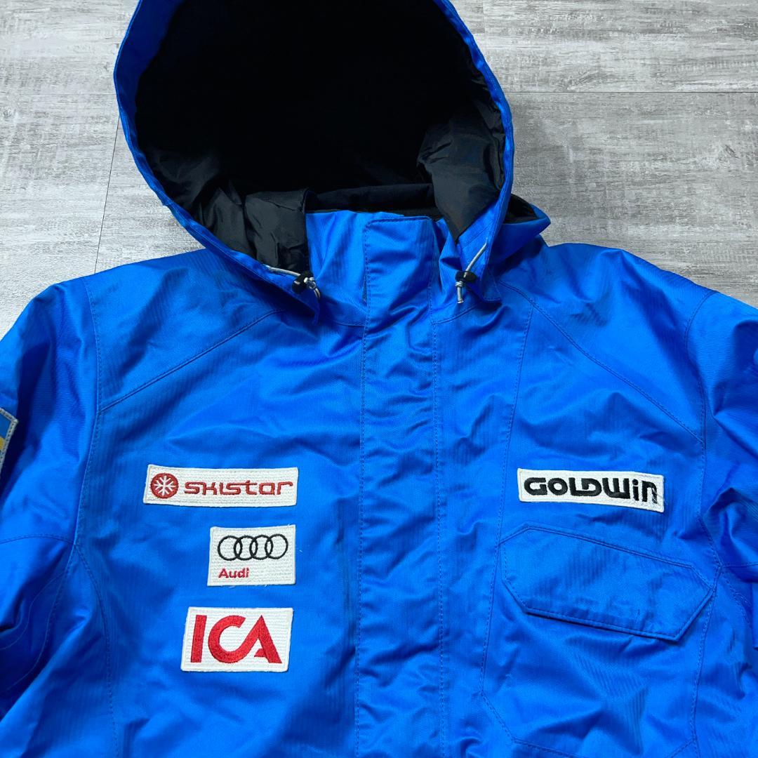 スウェーデン代表モデル★ GOLDWIN サイドフルオープン スキーウェア 青