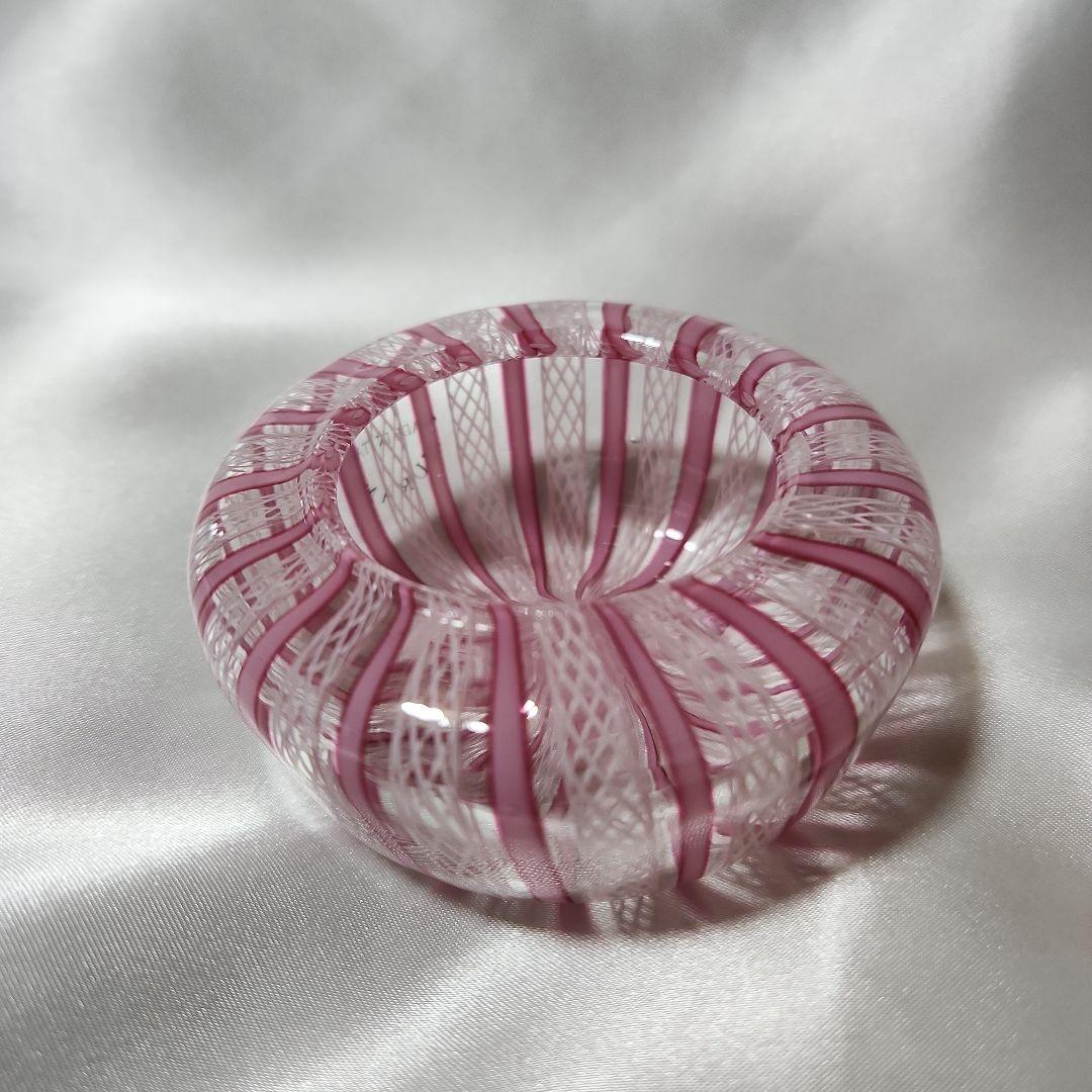 【専用】ベネチアンガラス レース柄 キャンディーポット ムラーノガラス