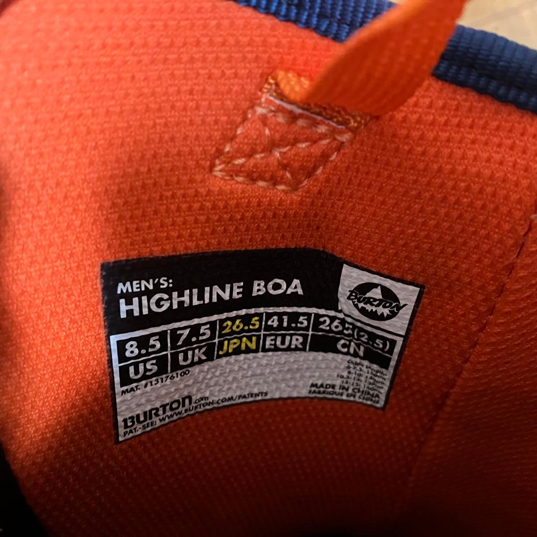 美品 Burton スノーボードブーツ HIGHLINE BOA 26.5cm
