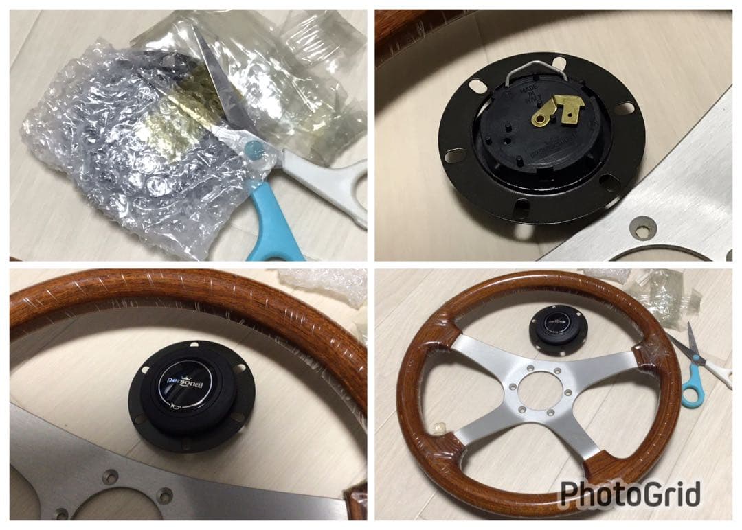 パーソナル 当時物 ウッドステアリング φ350 マホガニー 未使用/完品