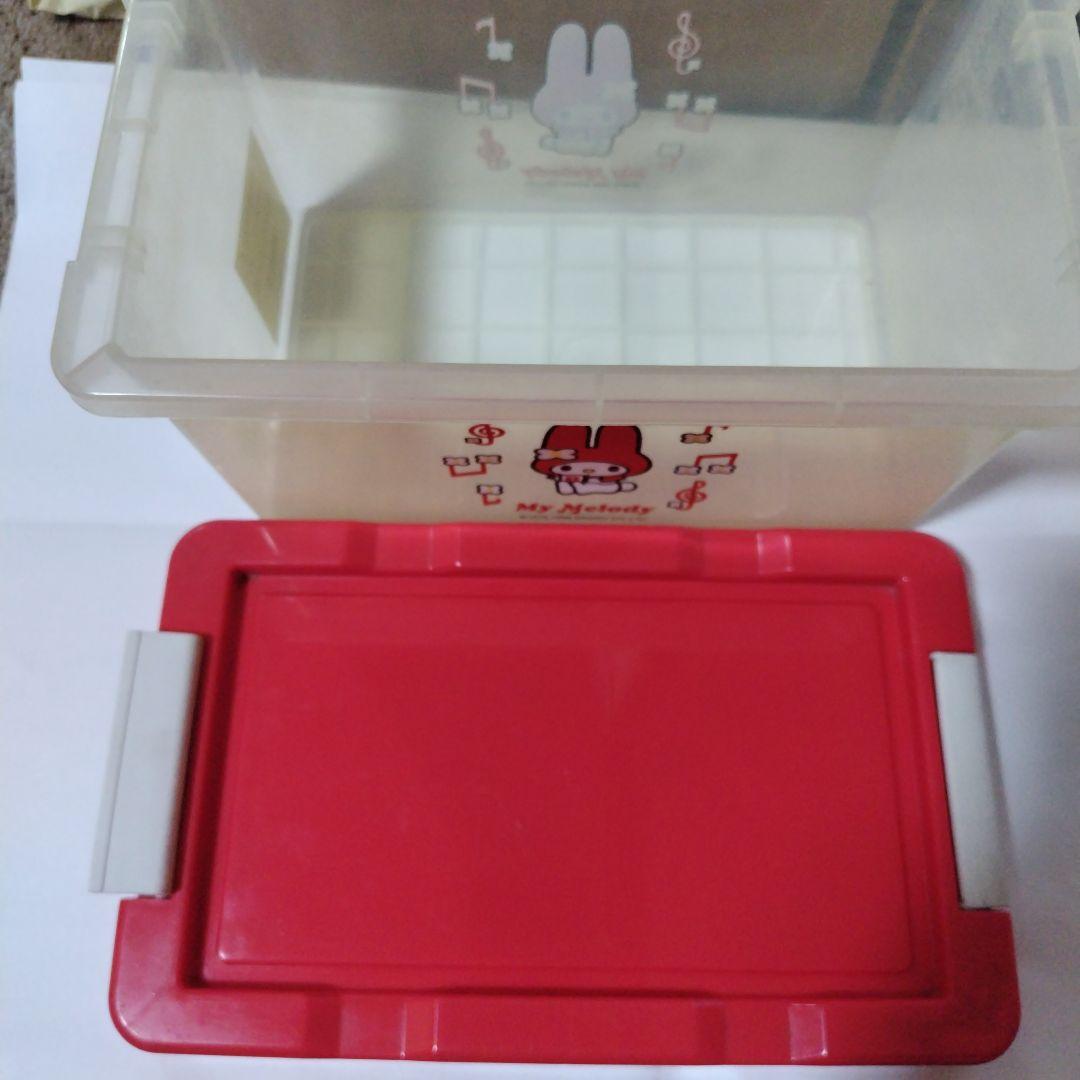 【最終値下げ】【激レア】マイメロディ　コンテナボックス　収納　赤メロ　平成レトロ