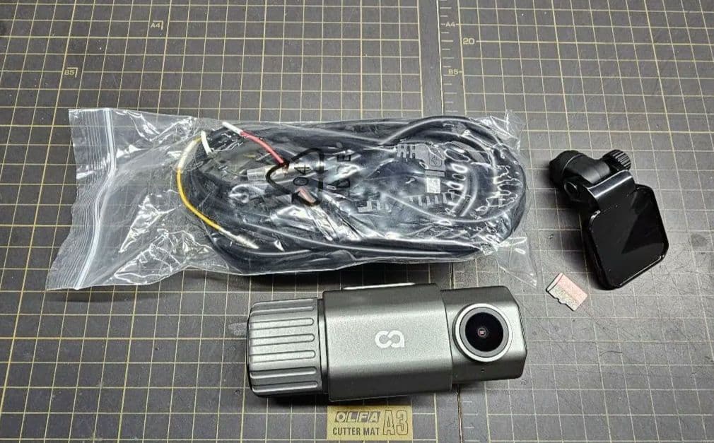 COOAU ドライブレコ 2K 前後同時録画 + 駐車ケーブル + 64GB