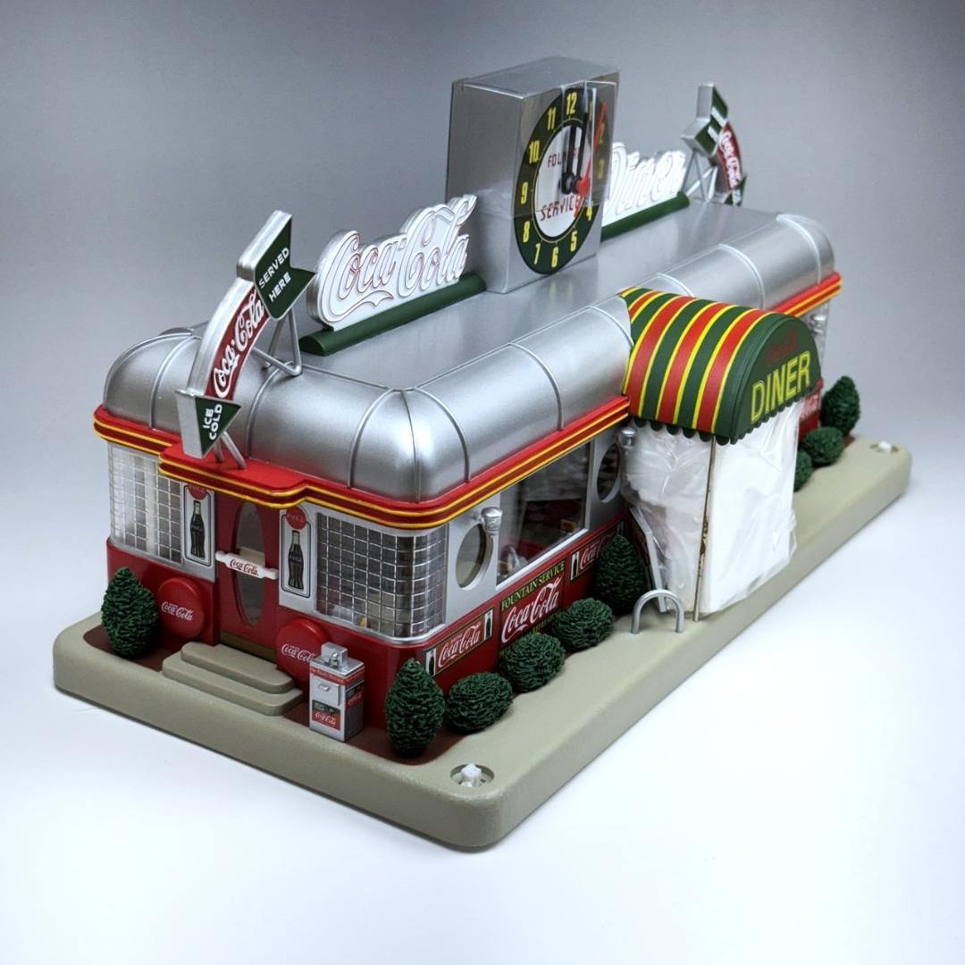 新品未使用 コカコーラ アメリカンダイナー ダンバリーミント ジオラマ クロック