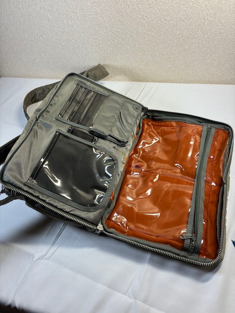[未使用級] PORTER　タンカー　２層　ショルダーバッグ　M　シルバーグレー