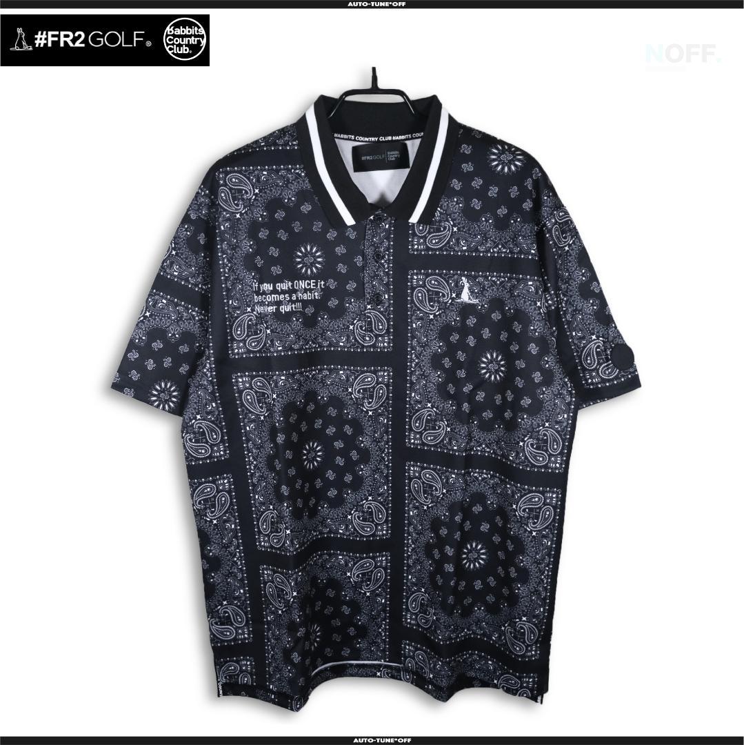 FR2GOLF 店舗限定 ペイズリー ポロシャツ BLACK