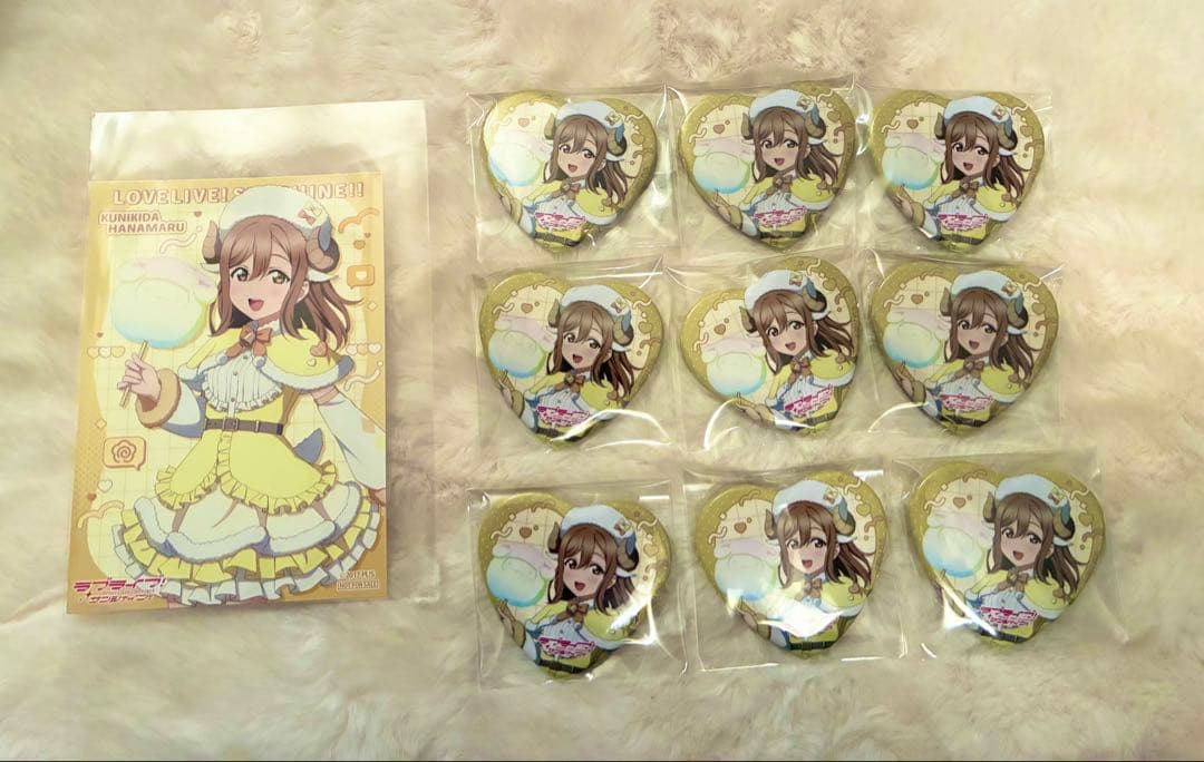 国木田花丸　ソフマップ　アニメガ　ハート型缶バッジ