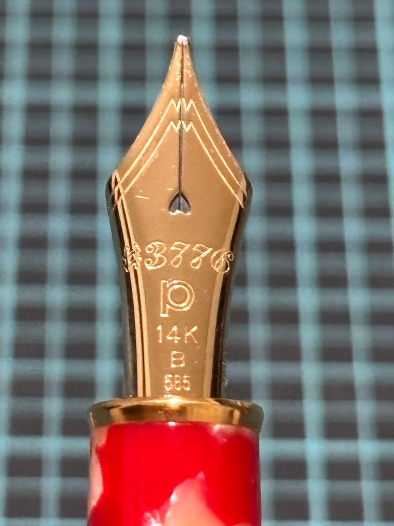 プラチナ　#3776 センチュリー　金魚14K B（未使用）