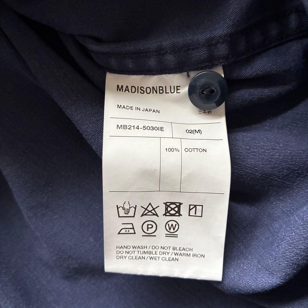 人気 マディソンブルー イエナ別注 ハンプトン バックサテンシャツ ネイビー