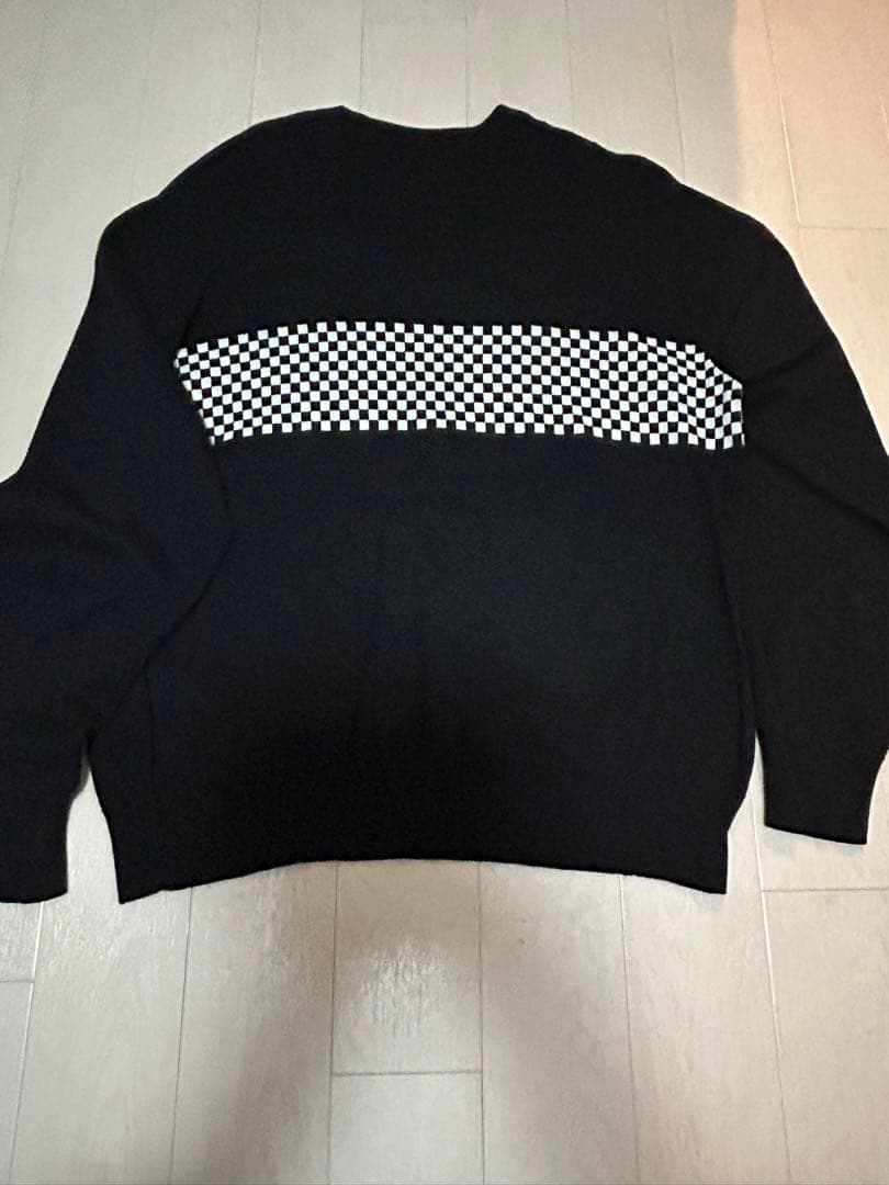 old supreme ニット　チェッカーフラッグ