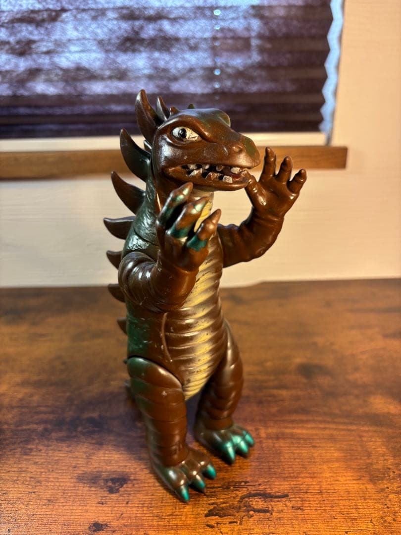 流星人間ゾーン　バルガラス　当時物　ソフビ　オレンジ製　ブルマァク　マルサン