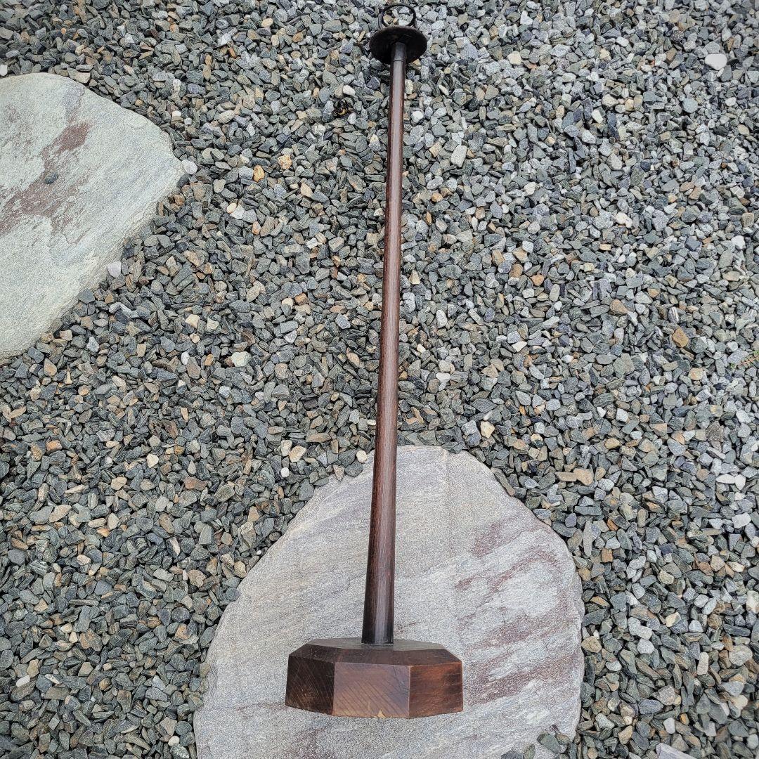 和骨董・木製燭台・アンティーク雑貨